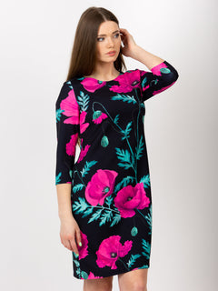 Dress 60 years "Poppy pink"