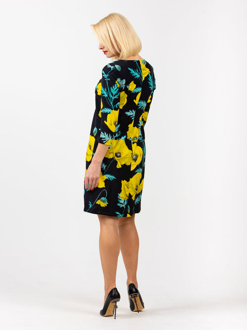 Dress 60 years "Poppy yellow"