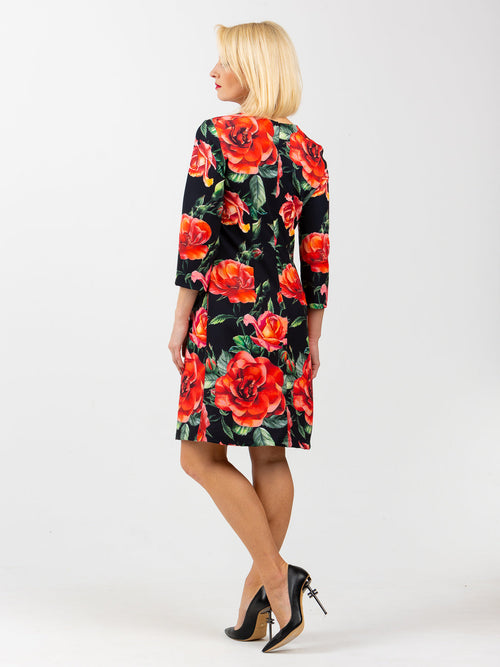 Dress 60 years "Red rosse"