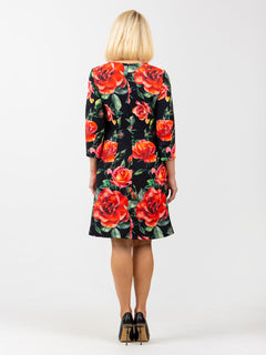 Dress 60 years "Red rosse"