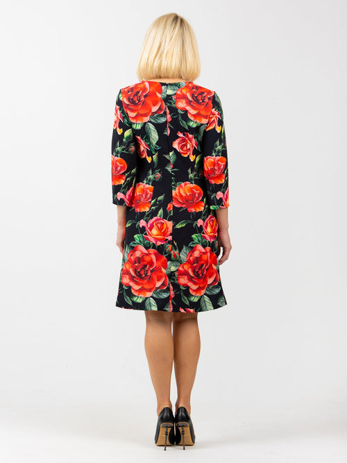 Dress 60 years "Red rosse"