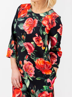 Dress 60 years "Red rosse"