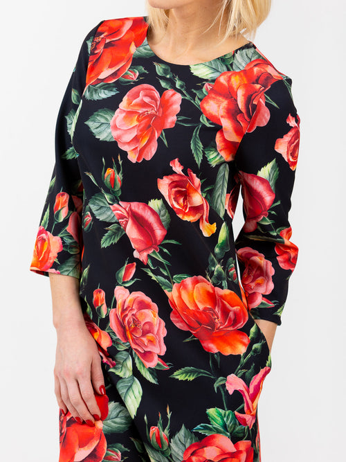 Dress 60 years "Red rosse"