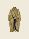 AW26 METALLIC PLEATED JACKET