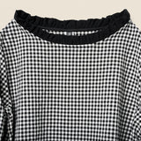PUFF SLEEVES VICHY BLOUSE