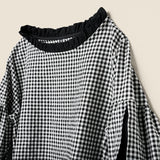 PUFF SLEEVES VICHY BLOUSE