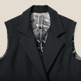 AW26 VEST WITH PATTERNED LINING