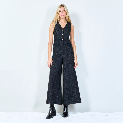 Elegant tweed jumpsuit