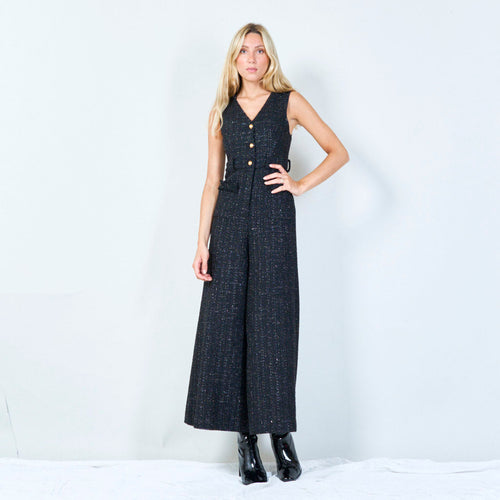 Elegant tweed jumpsuit