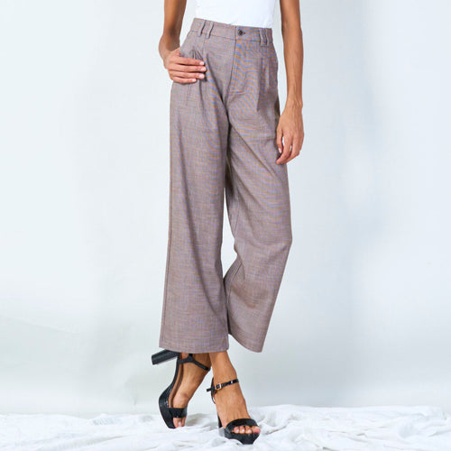 Tailored trousers with elastic waistband