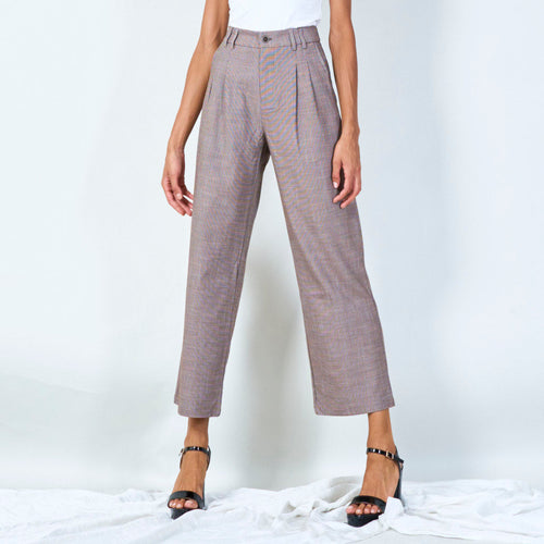 Tailored trousers with elastic waistband