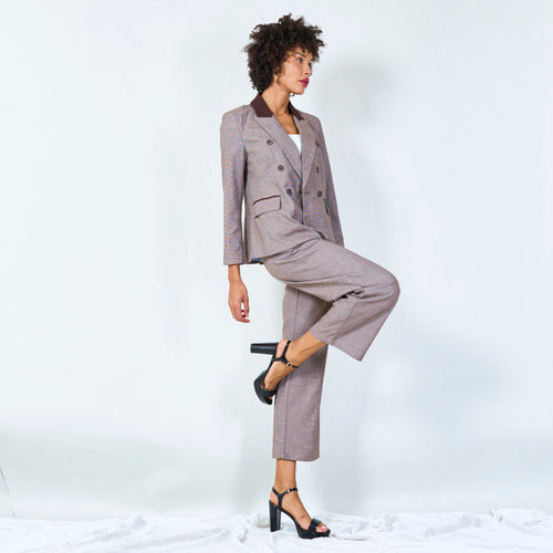 Tailored trousers with elastic waistband