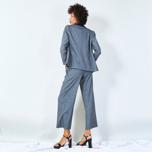 Tailored trousers with elastic waistband