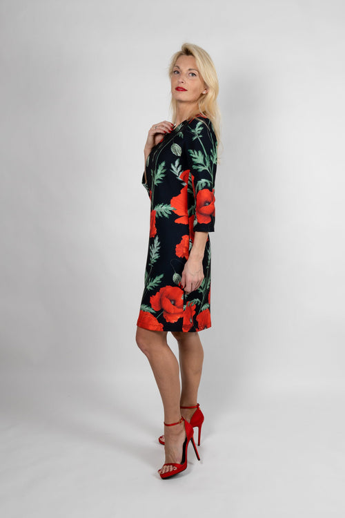 Dress 60 years "Red Poppies"