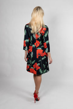 Dress 60 years "Red Poppies"