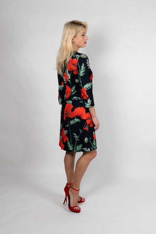 Dress 60 years "Red Poppies"