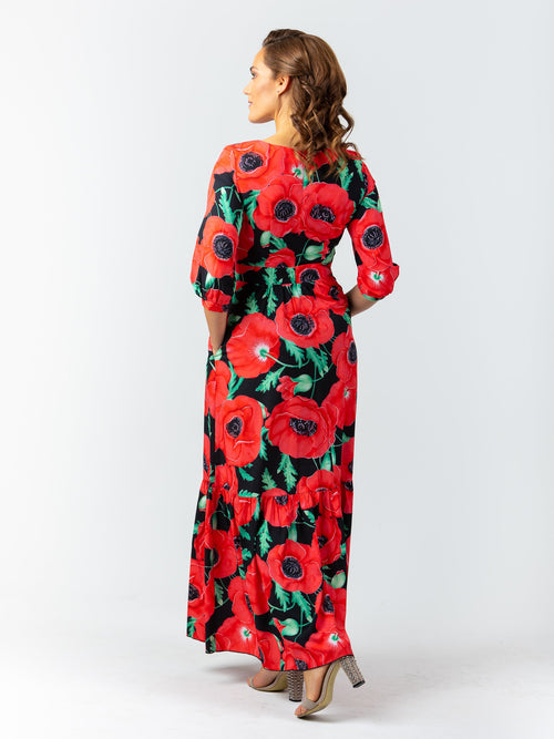 Dress Anni "Lovely poppy" classic style