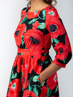 Dress Anni "Lovely poppy" classic style